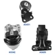 3x New Engine Motor & Transmission & Torque Strut Mount for Ford Edge Lincoln