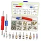 102Pcs Air Conditioning Valve Core Accessories Kit, Includes 100Pcs R12 R134a