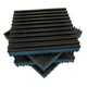 HEAVY DUTY ANTI VIBRATION ISOLATION PADS 4" X 4" X 7/8" RIBBED RUBBER WITH BL...