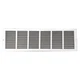 Ceiling/Wall Return Air Grille, 30 in W x 8 in H Opening, 690cfm, White, Steel,