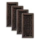 4-Pack AJH410-RB Oriental Floor Register 4x10 Rubbed Bronze Decor Grates