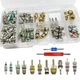 102Pcs HeavyDuty Valve Cores R12 R134a Refrigeration Tire Stem Assortment Kit f