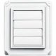 Builders Edge 140037079001 Exhaust Vent, 8 in OAL, 7 in OAW, 12 sq-in Net Free V