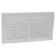 Baseboard Return Air Grille, 30 In W X 8 In H Opening, White, Steel, One-Way,