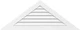 GVPTR32X1601SF Triangle Surface Mount PVC Gable Vent, Factory Primed White