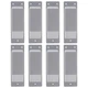 SPARKWHIZ 8 Pack Shipping Container Vent, Cross Flow 8pack, Gray 