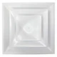 AMERICAN LOUVER STR-C-6W-FR Ceiling Diffuser,Square,Plastic,6" Duct 54ZF36