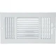 (1)-Home Impressions 13.78 In. x 7.76 In. White Steel Wall Register 3SW1206WH-AB