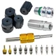 Air Conditioning Valve Core Kit | Cap & Valve AC R12 R134a Teflon Seal Refrig...