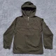 Benetton USA Green Pullover Hoodie Jacket Anorak 1/4 Zip Cotton Womens Size L