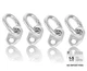 7100 Lifting Bracket Set, 5500lb, High-Strength Stainless Steel, Silver 4 Set