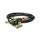 Fieldpiece HR3B Ball Valve Refrigerant Hose Set (3) with Color Tags - 1/4" x 1/4