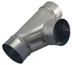 Greenseam Grftj7ga26 Round Tee, 7 In Duct Dia, Galvanized Steel, 26 Ga, 14 1/2