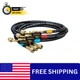 Fieldpiece HR3B Ball Valve Refrigerant Hose Set (3) with Color Tags - 1/4" x 1/4