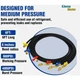 Fieldpiece HR3B Ball Valve Refrigerant Hose Set (3) with Color Tags - 1/4" x 1/4