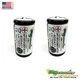 2.4V Combustible Gas Meter Battery For TIF8800 TIF8800A TIF8806A  TIF8850 Qty.2