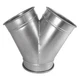 Nordfab 8040200738 Round 4"Dia 11 1/2"L 60 Degrees  Ss Wye Branch, 4 In Duct