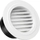 HG Power 6 Inch Round Air Vent, ABS Louver Grille Cover with 6 Inch, White 