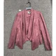 Kut front the Kloth Jacket  Burgundy Faux Suede Drape Waterfall Womens Size MP