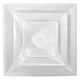 American Louver Str-C-6W-Fr 6 In Square Step-Down Diffuser, White