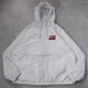 NIKE nylon jacket vintage Swoosh logo size 2XL white and blue 19306