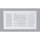 (1)-Home Impressions 15.75" x 7.76" White Steel Wall Heat Register 3SW1406WH-AB