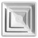 TRUaire 2003CD 24x24in 2-Cone Step-Down Supply Diffuser