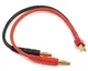 Excel RC - EX-10016 T Plug (Deans) Male to 4mm Banana Plug 14AWG Red and Black C