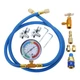 	Aupoko A/C R134A Refrigerator Freon Recharge Kit with 2PC Bullet Piercing Va...