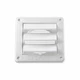 Lambro 604W Fixed Louvered Vent 4" White Plastic Air Intake Vent Rain Guard