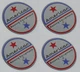 4 SET AMERICAN RACING VINTAGE WHEEL RIM CENTER CAP STICKER LOGO 1.5" DIA 36MM