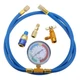 Aupoko R134A Recharge Hose Kit with Gauge, 59'' AC Refrigerant Blue 