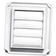 Builders Edge 140137079001 Scallop Exhaust Ventilator, 4 in, 001 - White