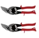 Midwest Aviation Snip Left Cut Offset Tin Cutting Shears with Comfort Grips