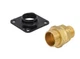 Gastite CSST XR3TRM-8 1/2" Termination Fitting x 1/2" Male NPT w/ Square Flange