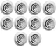 American Metal # 1500W6 6" White Round Steel Ceiling Diffuser Vent - 10 Pack