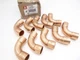 10 Pack Mueller Streamline HVAC Copper 90&deg; Elbow Long Radius 1-1/8" W02747