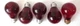 5 GE & SYLVANIA RED 25 WATT BULBS (WORK BUT IMPERFECT, SOLD AS IS, PLEASE READ!)