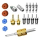 17 PCS A/C Valve Core Kit for R12 R134A Refrigeration Systems, Universal Fit