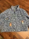 Bluey Kids Blue Denim Jacket Print Lined Pockets Button Up Size 5/6