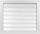 28"W x 24"H Surface PVC Gable Vent: Functional w/ 1-1/2" x 2" Brickmould