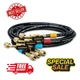 Fieldpiece HR3B Ball Valve Refrigerant Hose Set (3) with Color Tags - 1/4" x 1/4