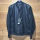 NWT FERRARI F COLLECTIONS Vegan Leather Suede Large Black Luxury Bomber Jacket