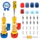 nkpyln 31PCS Professional AC Valve Core Removal Tool Yellow, Blue, and Red 
