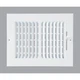 Home Impressions 6 In. x 8 In. White Steel Wall Register 2SW0806WH-B Home