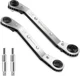 DURATECH HVAC Service Wrench Set, Refrigeration Wrench, 3/16", 1/4", 5/16", 3/8"