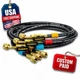 Fieldpiece HR3B 5ft A2L Ball Valve Charging Hoses 3-Pack 800 PSI