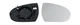IPARLUX Replacement rear view mirror glass with thermal convex right base compat