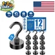 12 Pack Black Magnetic Hooks - Superior Strength 30lbs+ for Indoor & Outdoor Use