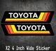 TOYOTA Sticker Retro Tacoma 4Runner Land Cruiser FJ Rav4 Set of 2 JDM, Stripes